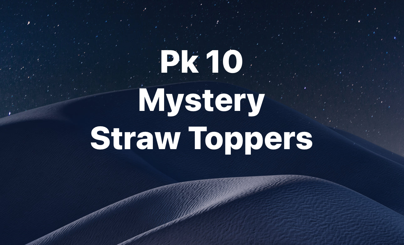 Pk10 Mystery Box Straw Toppers