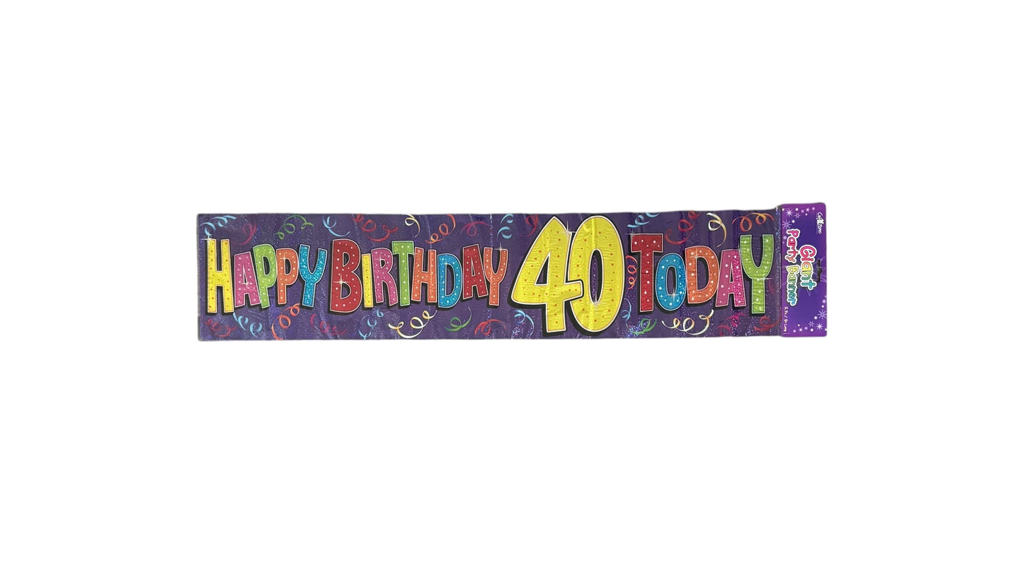 40th Birthday Banner