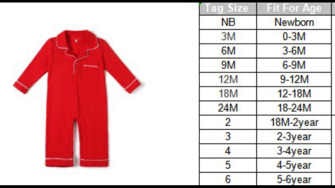 BLACK FRIDAY Red Boy Velvet Pj's