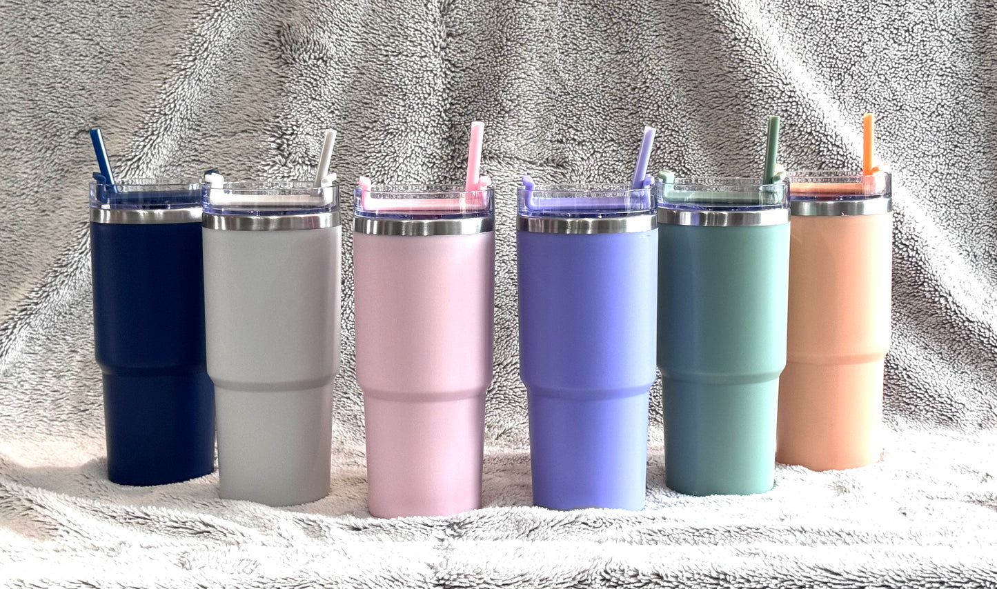 Natural Tumbler with Straw 650ml