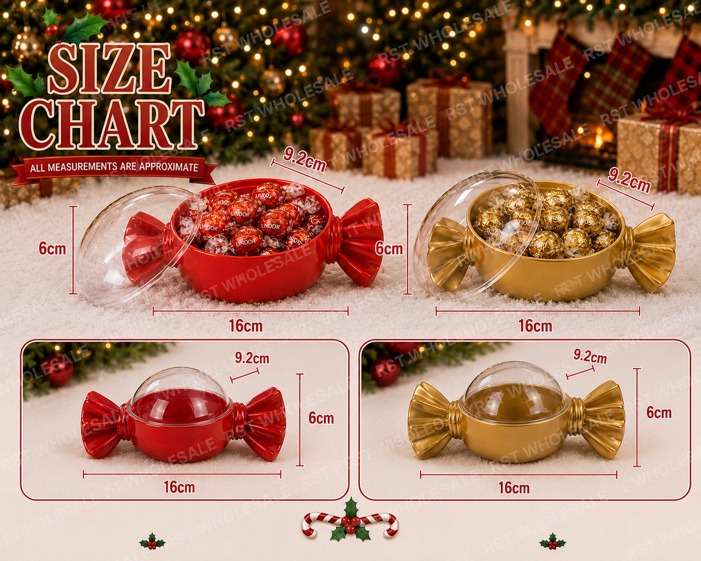 PRE-ORDER Christmas Candy Jars (Due end of August)