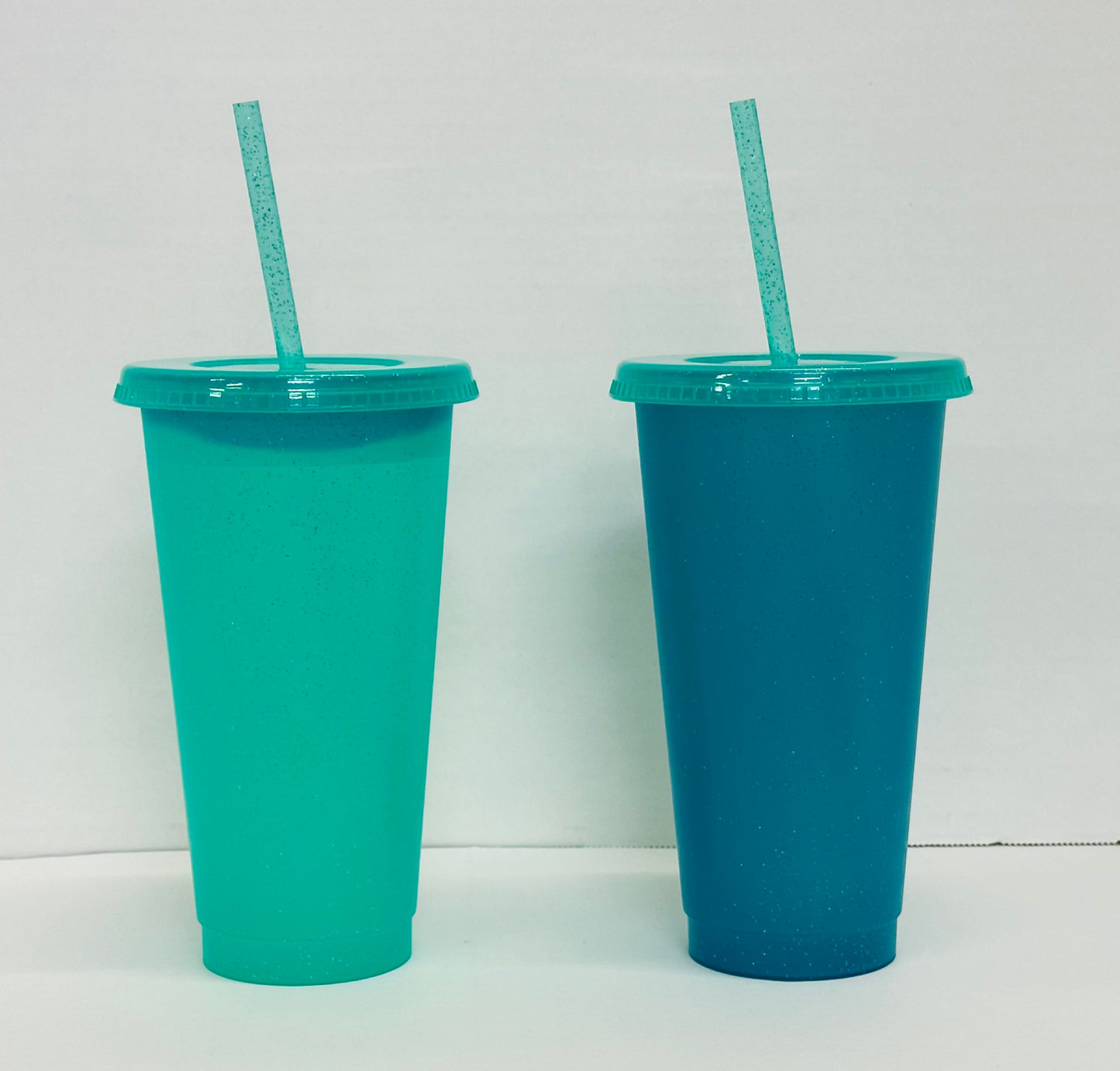 24oz Glitter Green Cup