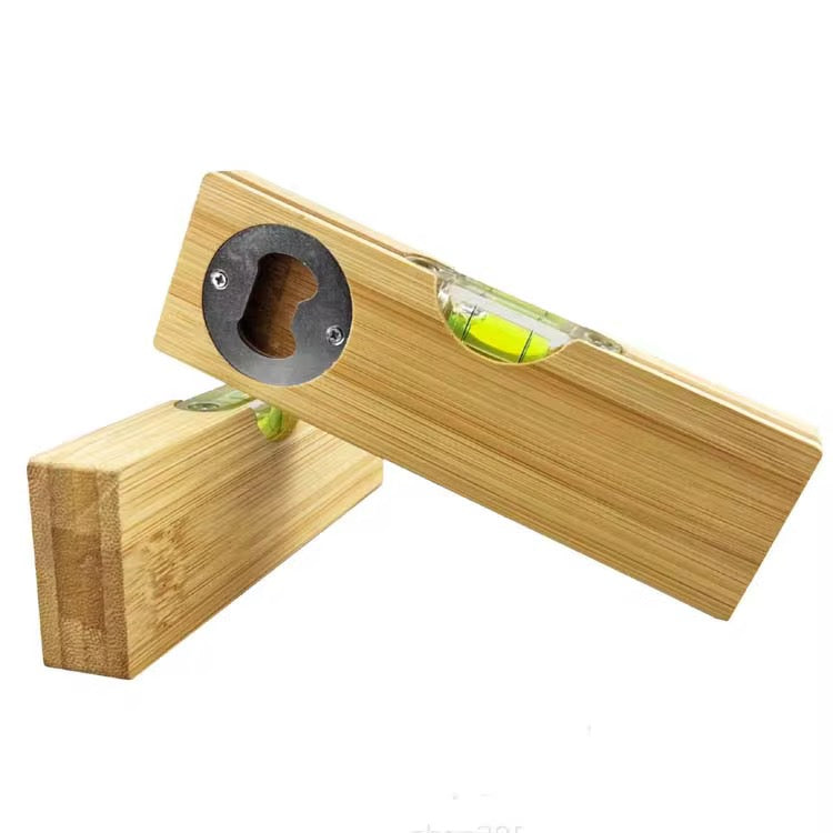 Wooden Spirit level bottle opener