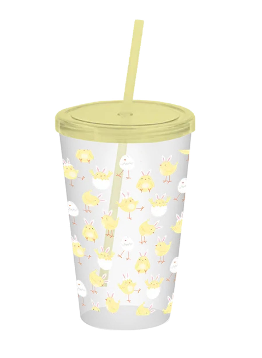 Easter Printed Tumbler with Straw