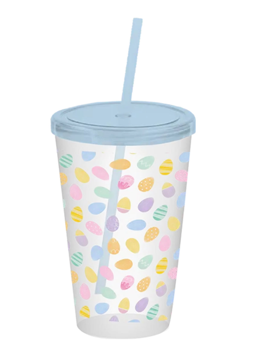 Easter Printed Tumbler with Straw