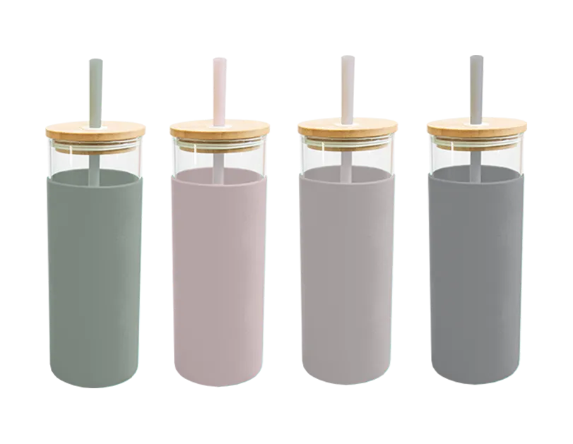 Natural Glass Bamboo Tumbler