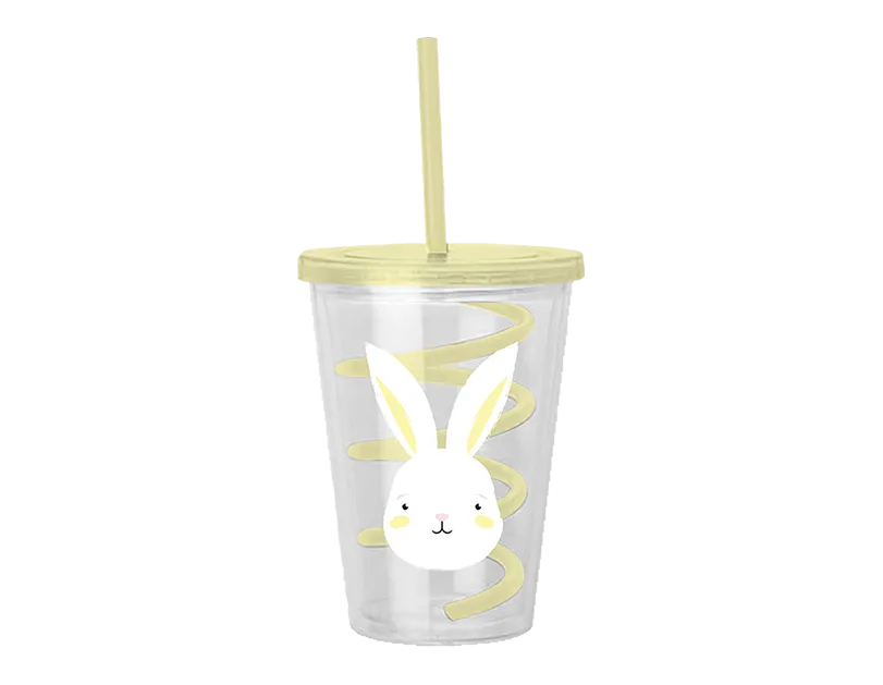 Easter Cup With Spiral Straw