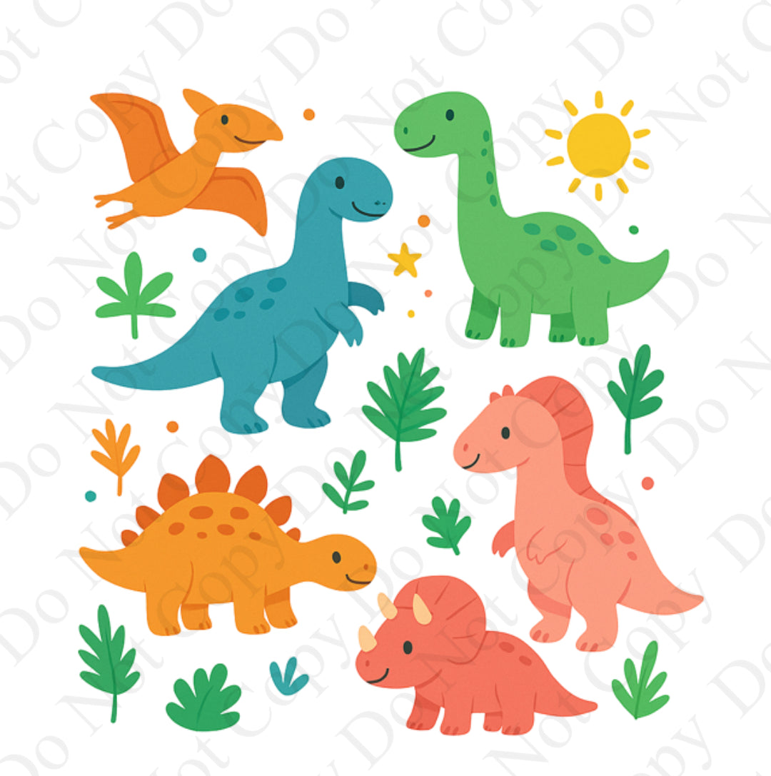 Dinosaur design with Draw String bag