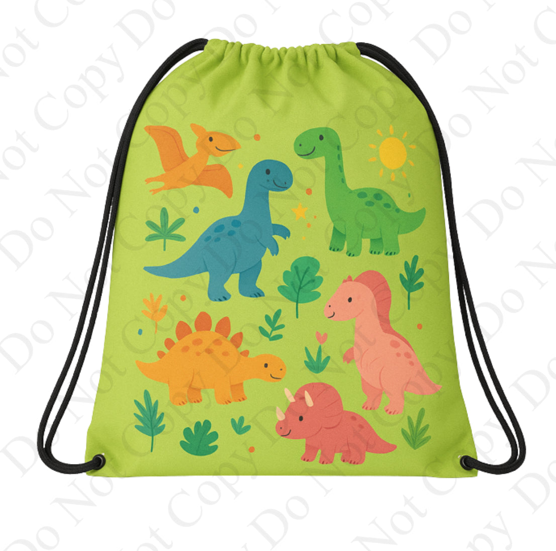 Dinosaur design with Draw String bag