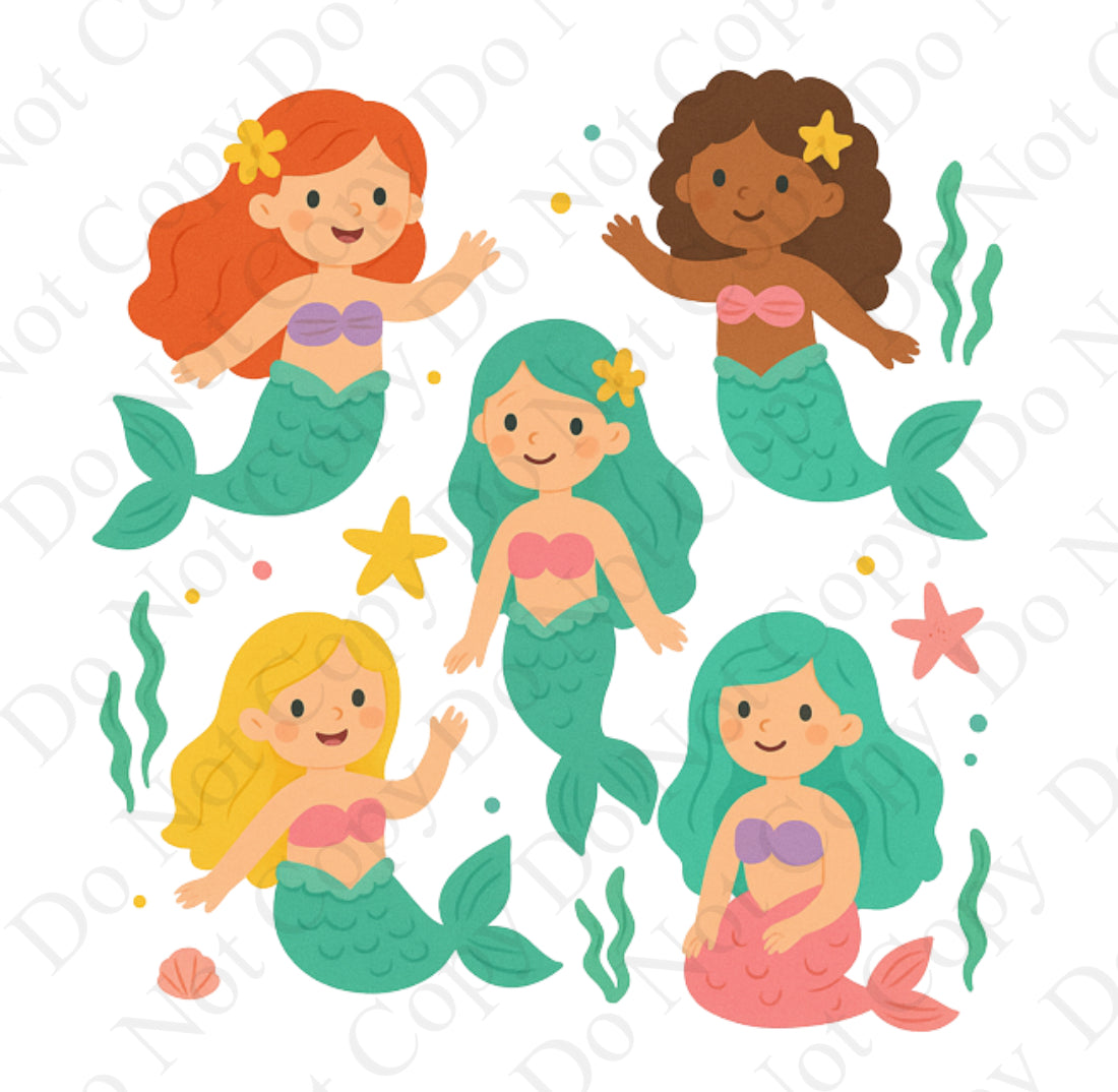 Mermaid design with Draw String bag