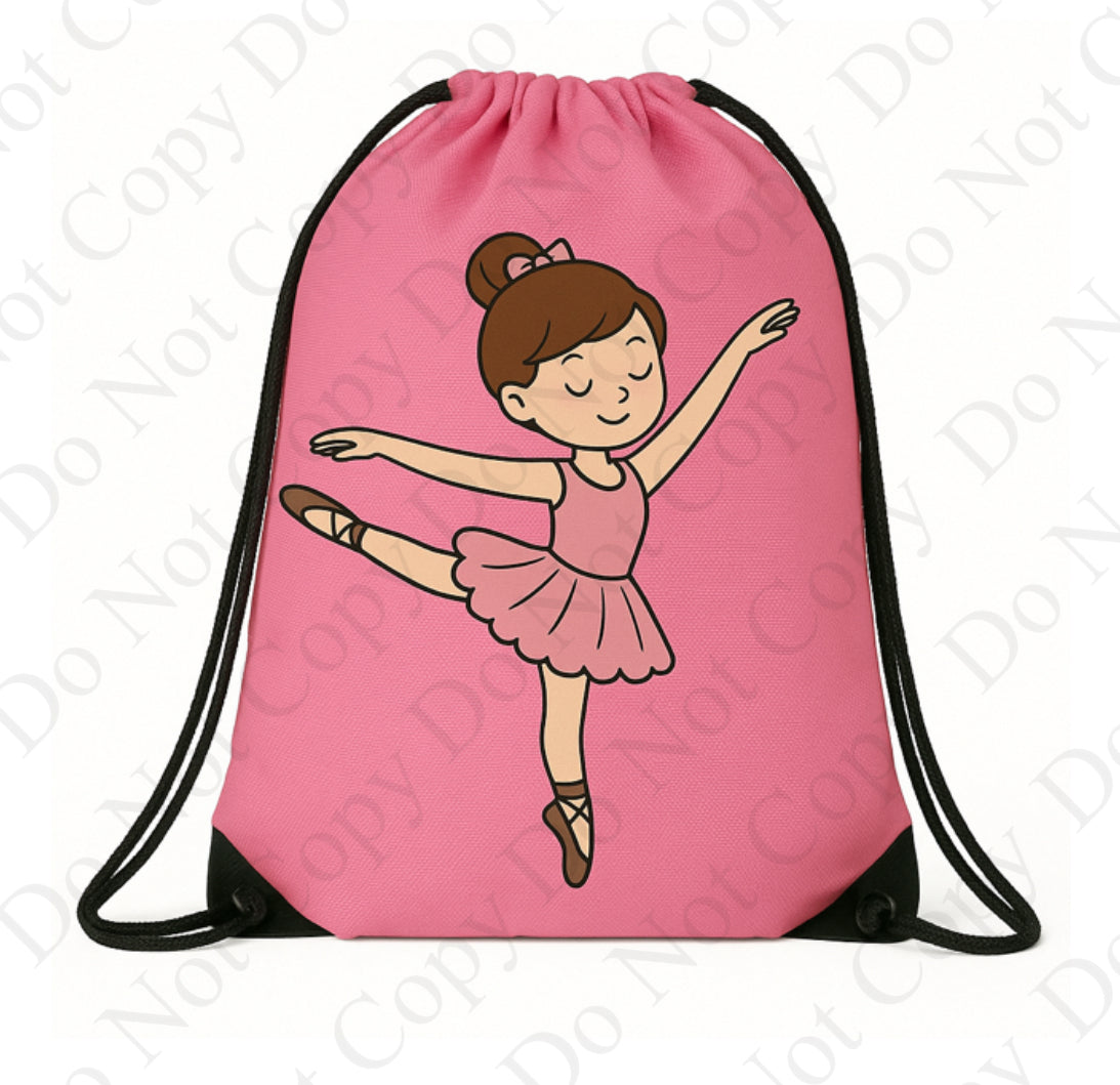 Ballarina design with Draw String bag