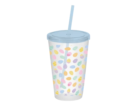 Easter Printed Tumbler with Straw