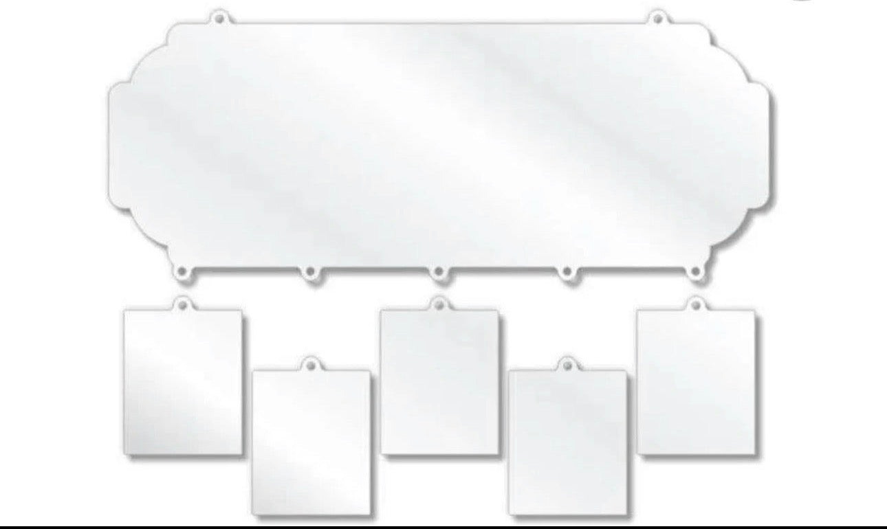Acrylic Plaque With Hanging Instant Photos (Can be sublimated on)