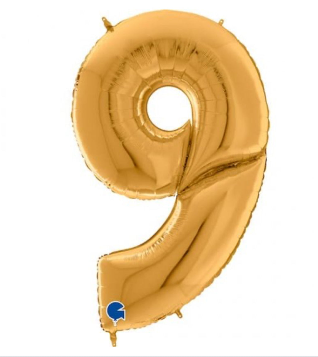 64inch Gold Number 9