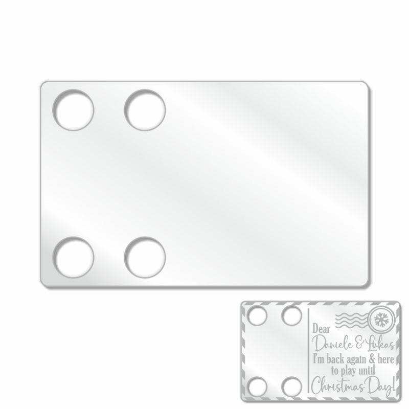 Acrylic Christmas elf arrival Postcard Blanks (can be sublimated on)