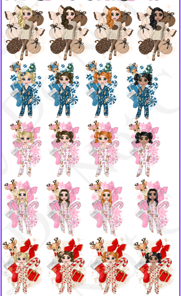DTF (Fabric) Dolly Mega Sheet part 2 (59 Dollys)