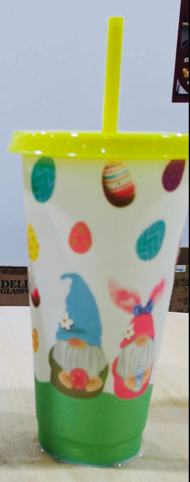 Easter Colour Changing 24oz Single Walled Cold Cups