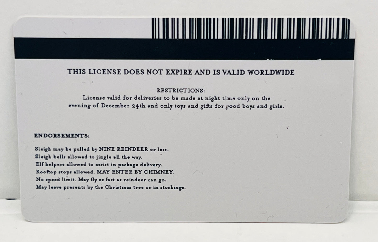 Santa License In Stock