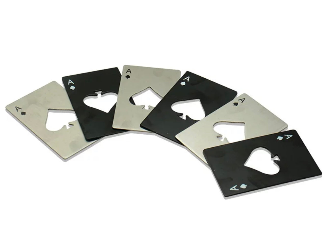 Ace Of Spades Card Bottle Opener