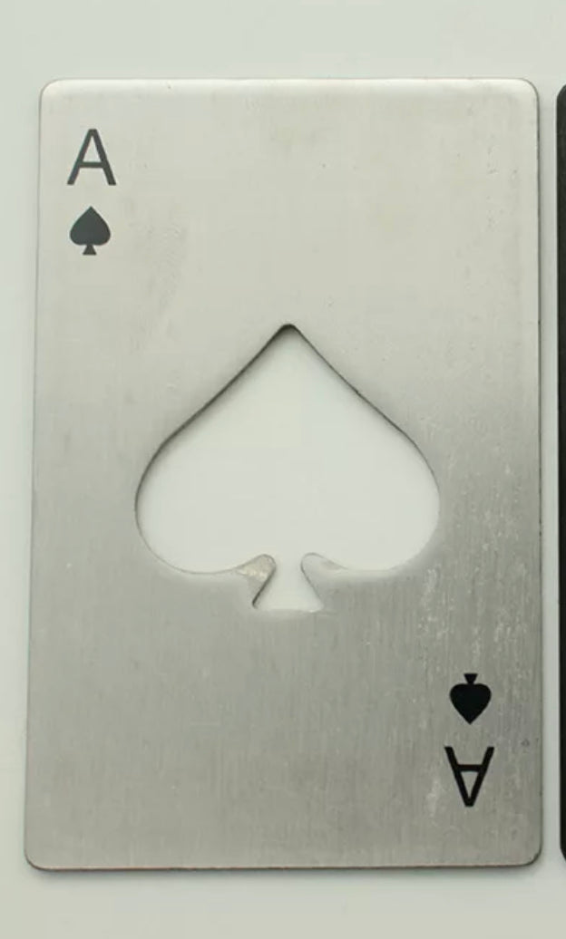 Ace Of Spades Card Bottle Opener
