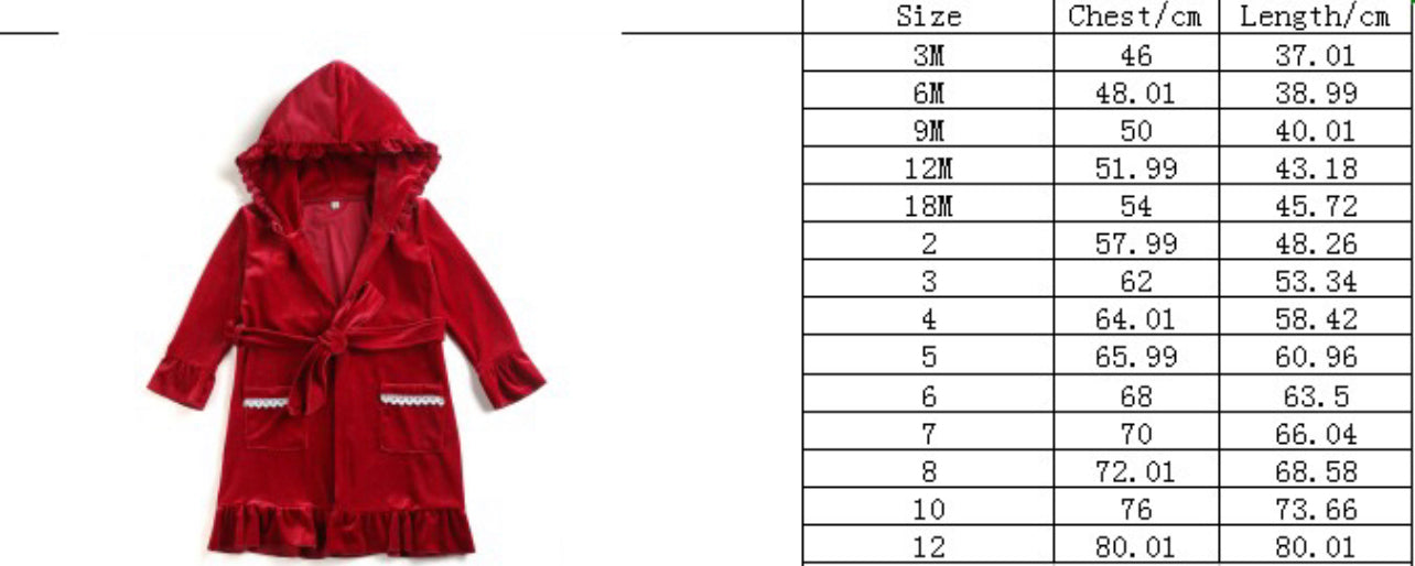 Red Boy Velvet Dressing Gown IN STOCK