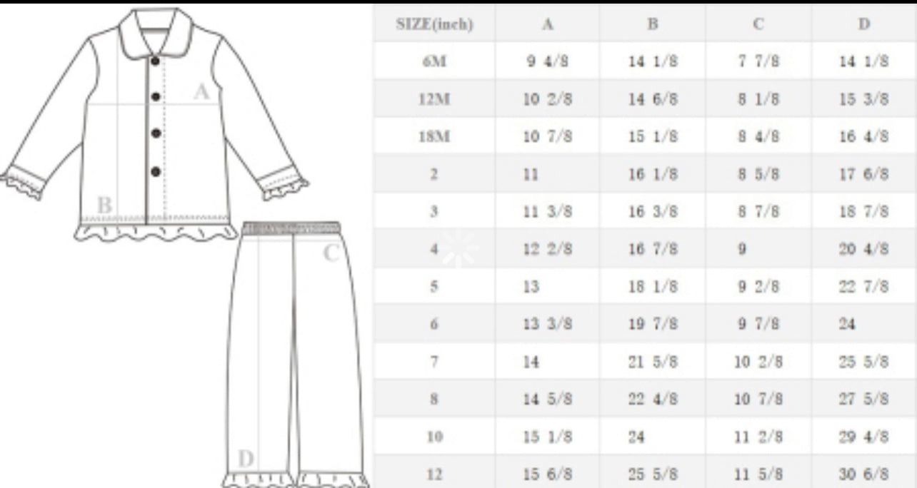 BLACK FRIDAY Navy Girl Velvet PJ'S IN STOCK