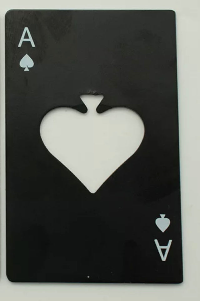 Ace Of Spades Card Bottle Opener