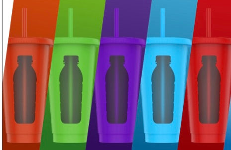 Bottle Design 24oz Single Walled Cold Cups