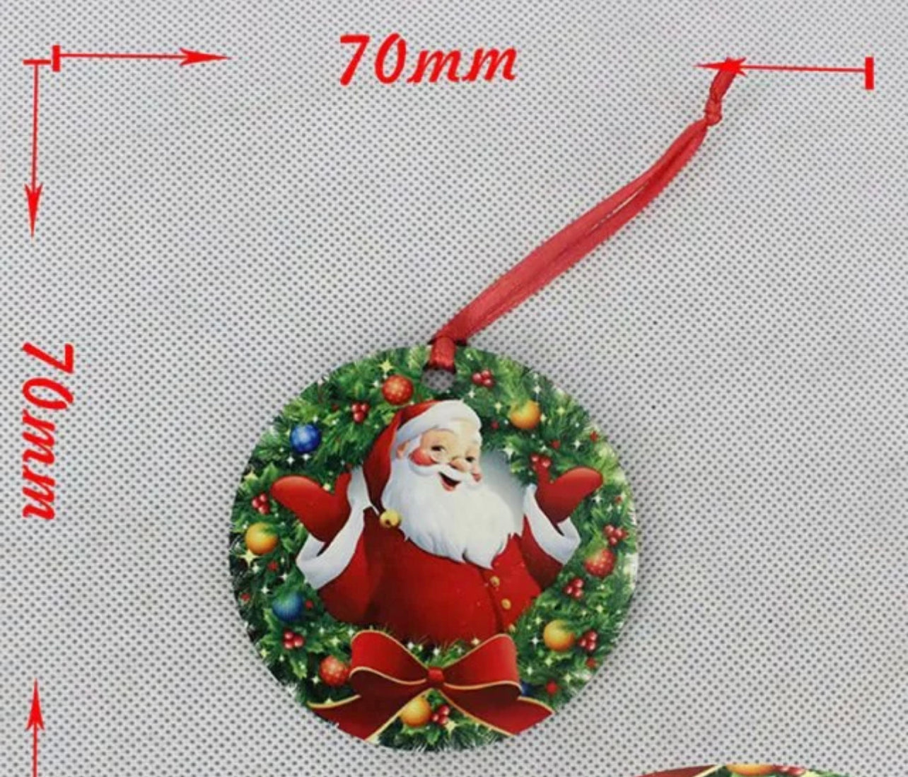 MDF Sublimation 3inch Round Tree decoration.