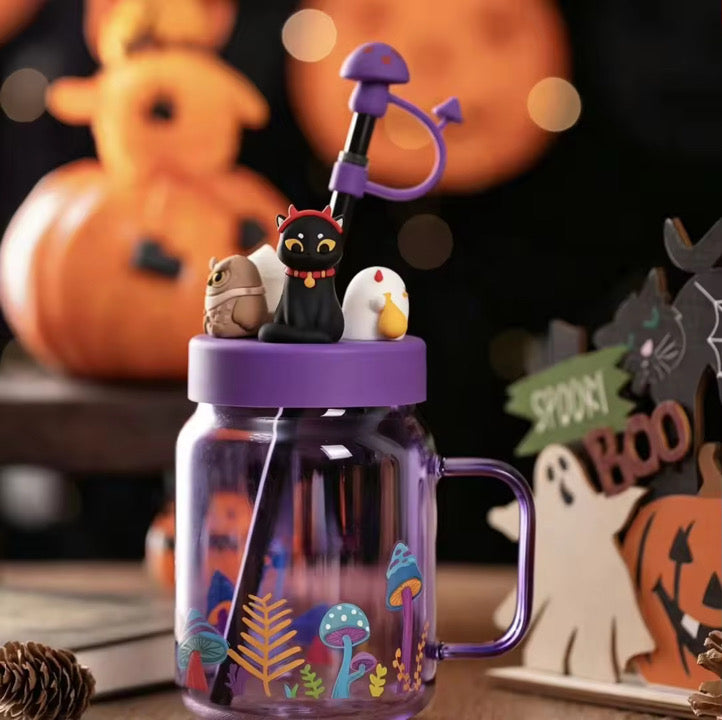 Purple High borosilicate glass Halloween Mug - Due END JULY