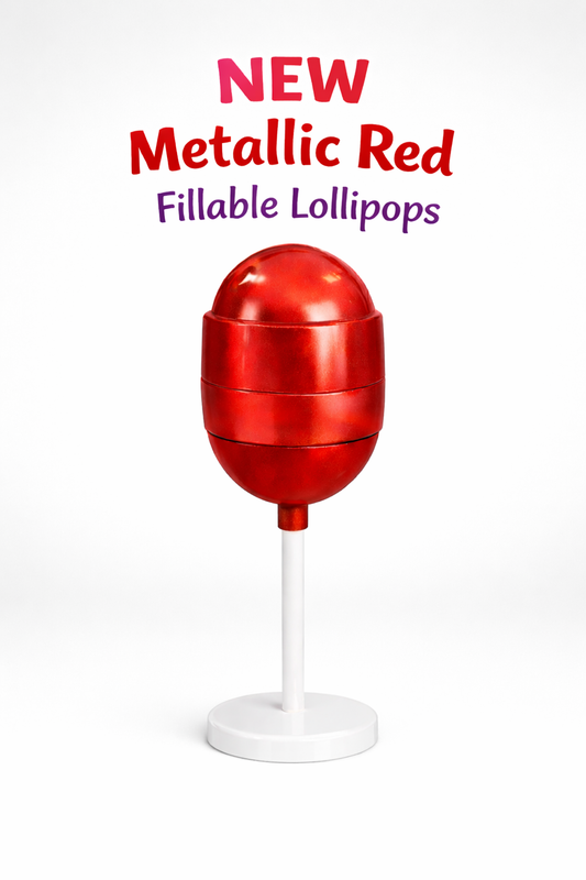 PRE-ORDER Metallic Red Fillable Lollipops DUE AROUND MID JULY