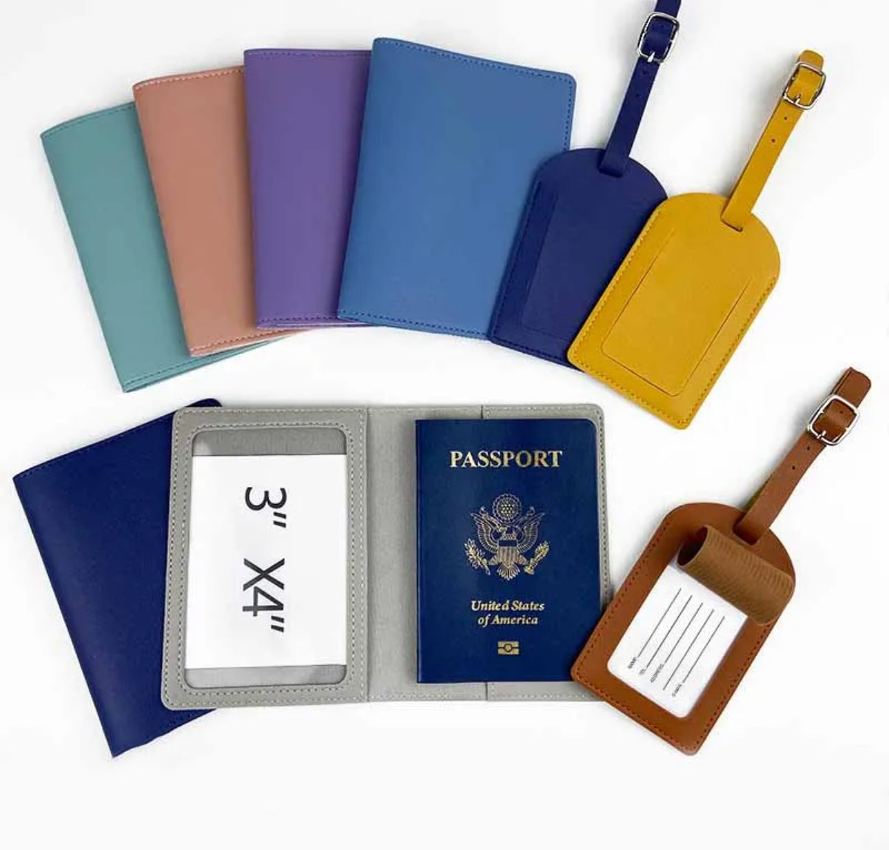 Passport Cover and Suitcase Tag Set