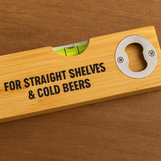 Wooden Spirit level bottle opener