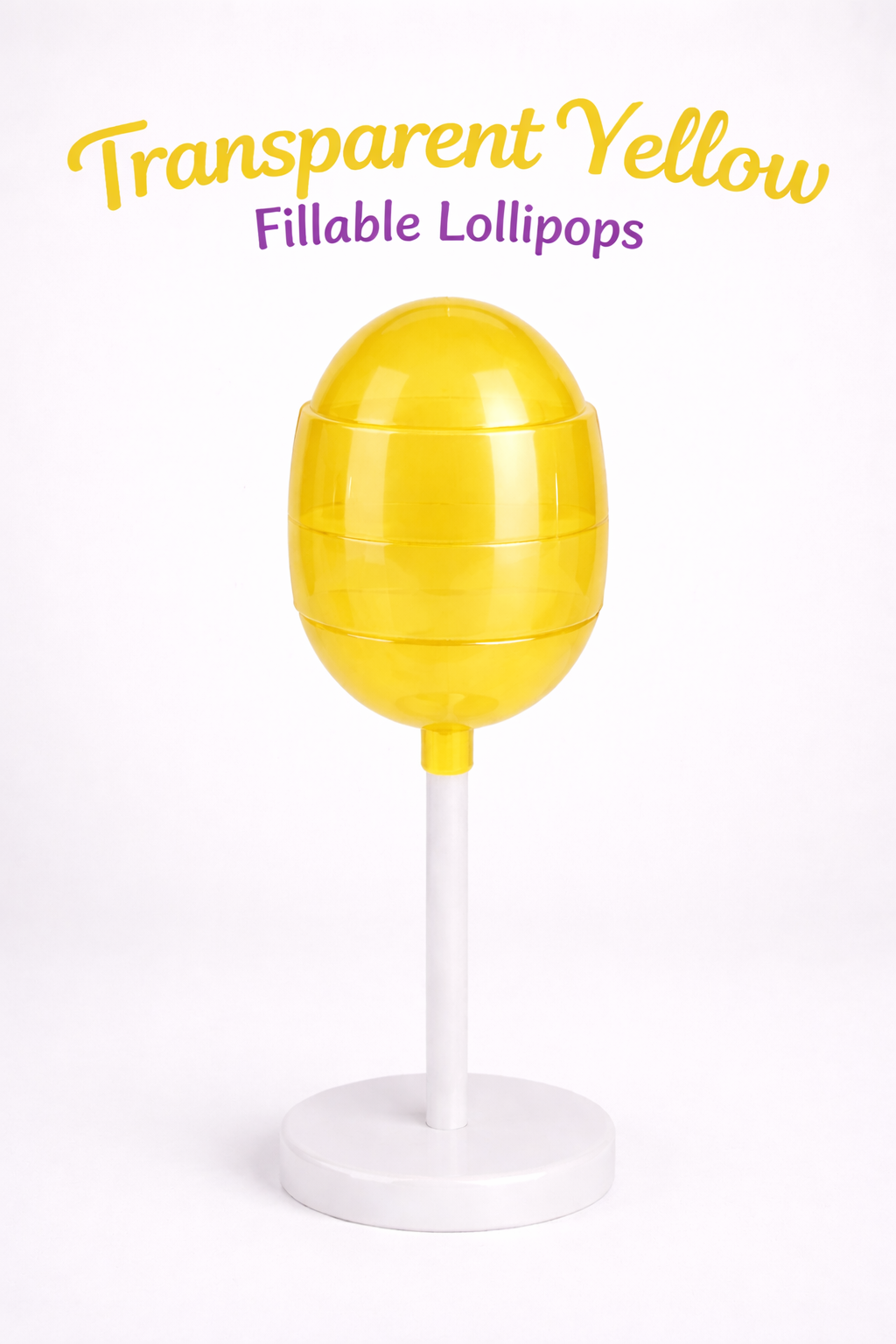 Transparent Yellow Fillable Lollipops in stock – RST Wholesale Ltd