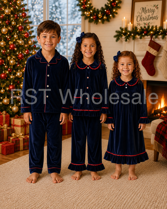 Navy Velvet Nightwear Pre-Order due November