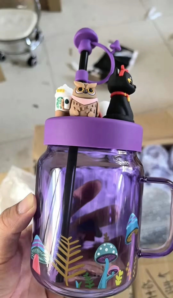 Purple High borosilicate glass Halloween Mug - Due END JULY