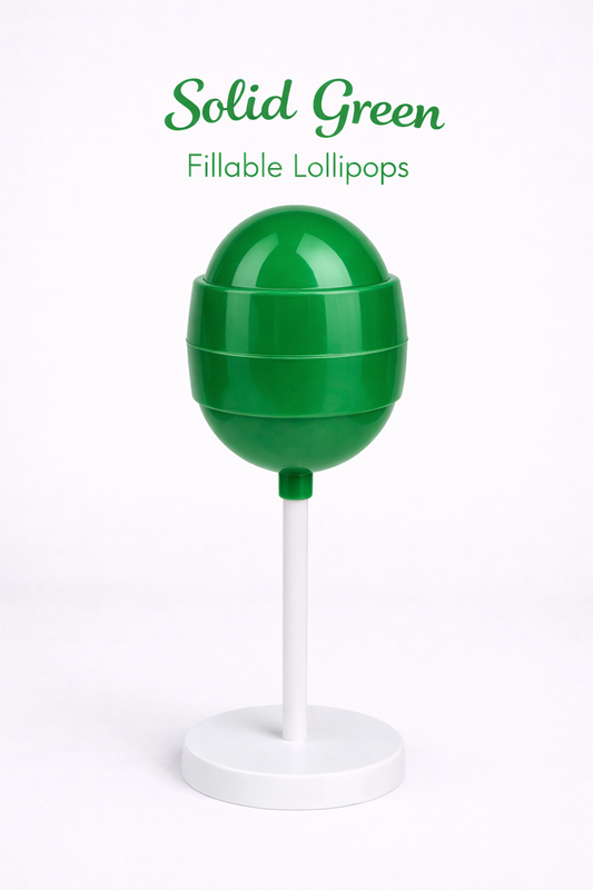 PRE-ORDERS Solid Green Fillable Lollipops DUE AROUND MID JULY