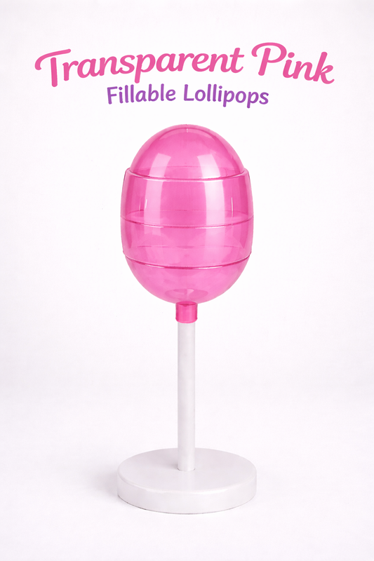 PRE-ORDER Transparent Pink Fillable Lollipops DUE AROUND MID JULY