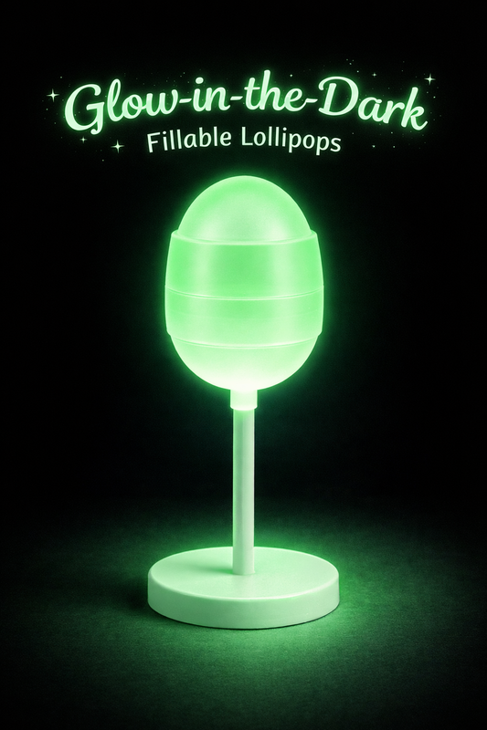 PRE-ORDER Solid Glow In The Dark Fillable Lollipops DUE AROUND MID JULY
