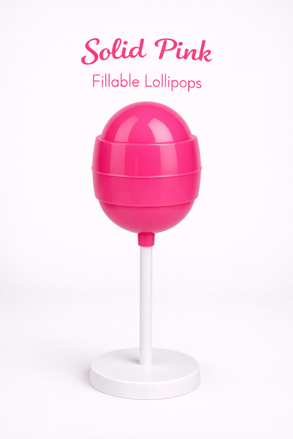 PRE-ORDER Solid Pink Fillable Lollipops DUE AROUND MID JULY