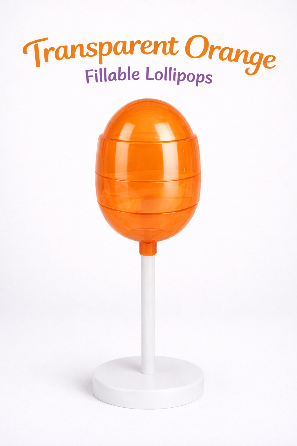 PRE-ORDER Transparent Orange Fillable Lollipops DUE AROUND end JULY