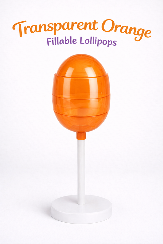 PRE-ORDER Transparent Orange Fillable Lollipops DUE AROUND MID JULY