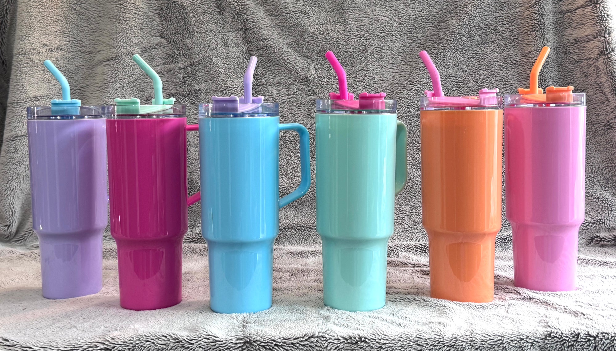 Solid Colour Cup With Mix Match Straw 1200ml