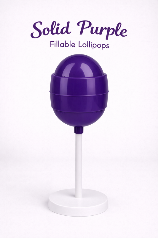 PRE-ORDER Solid Purple Fillable Lollipops DUE AROUND MID JULY