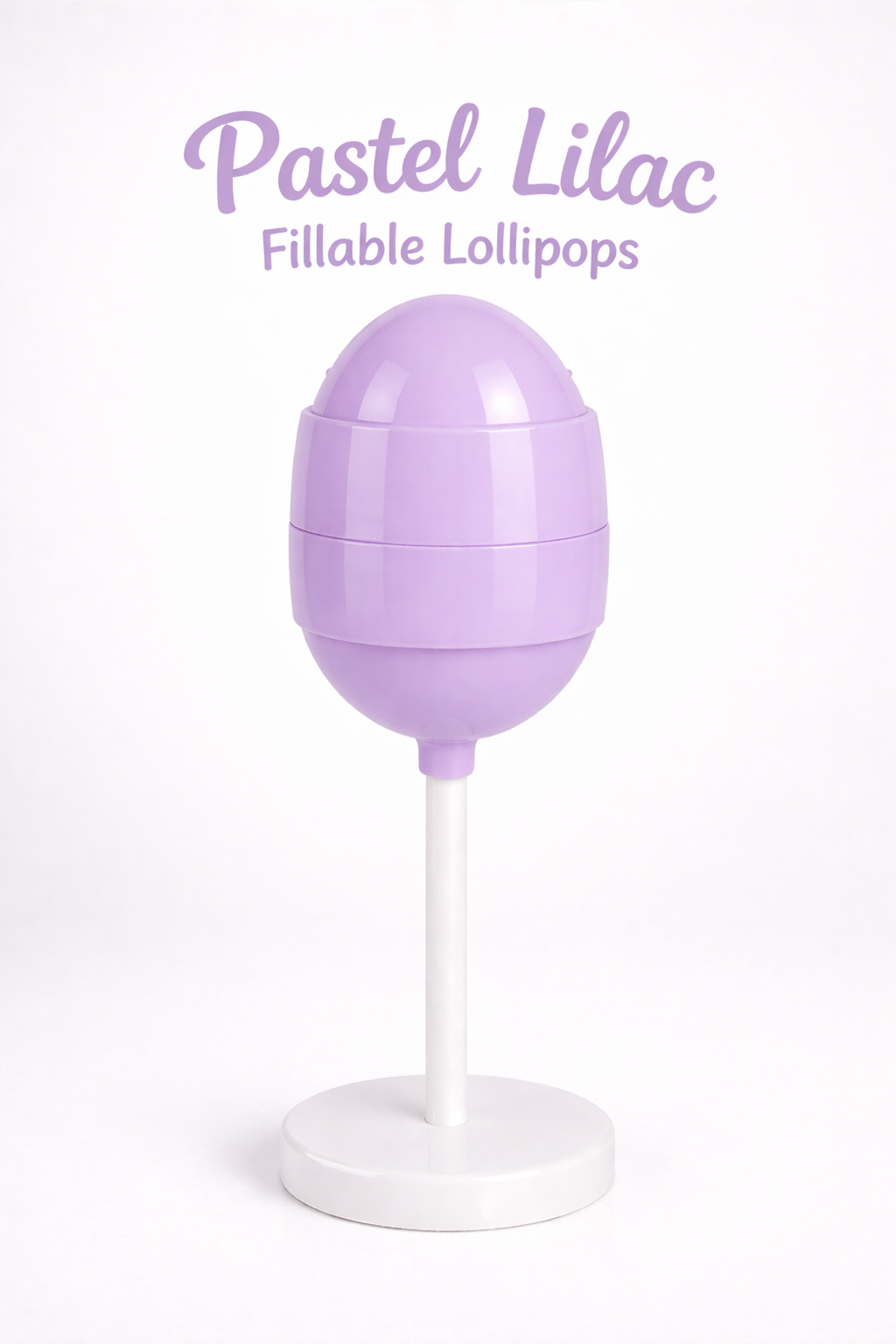 Pastel Lilac Fillable Lollipops in stock