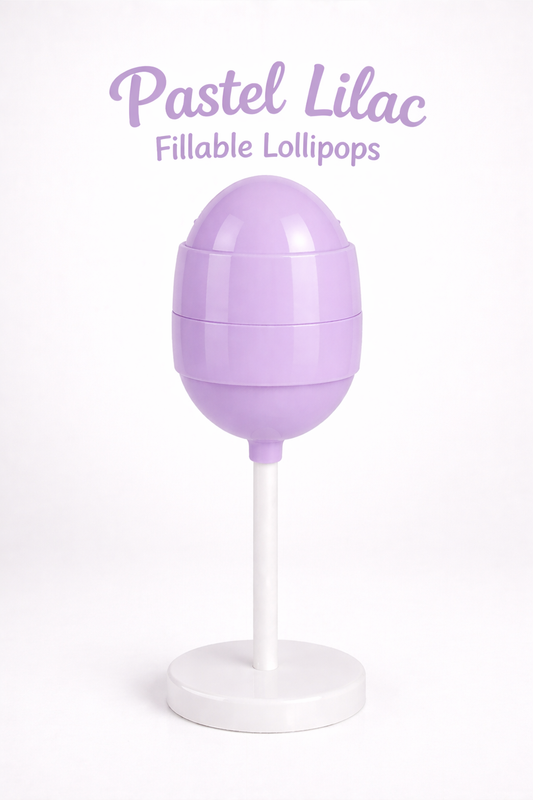 Pastel Lilac Fillable Lollipops in stock
