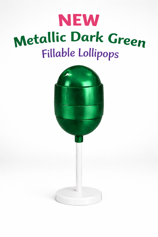 PRE-ORDER Metallic Green Fillable Lollipops DUE AROUND MID JULY