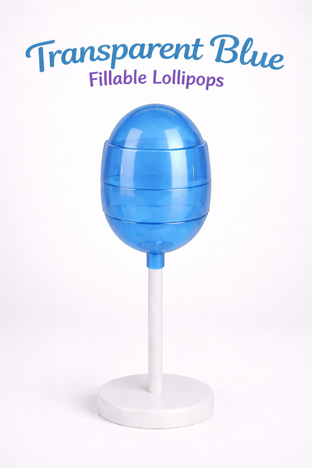 Transparent Blue Fillable Lollipops - Pre- Order Due end of July
