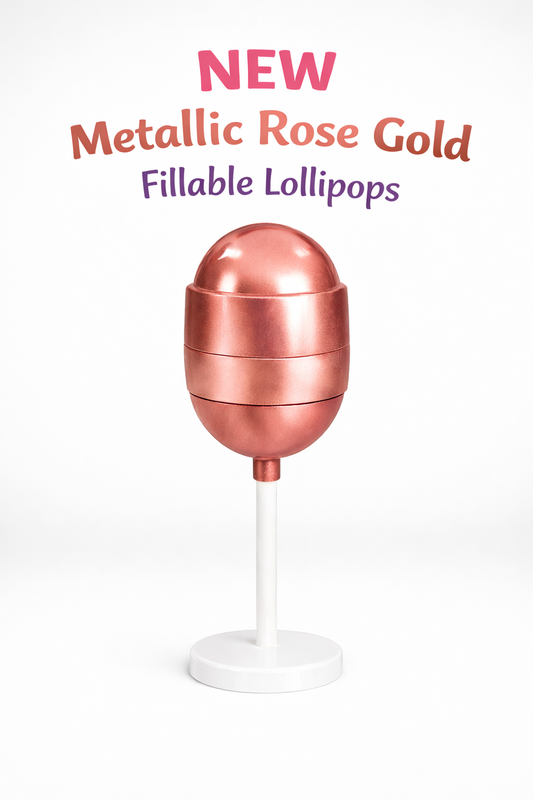 PRE-ORDER Metallic Rose Gold Fillable Lollipops DUE AROUND MID JULY