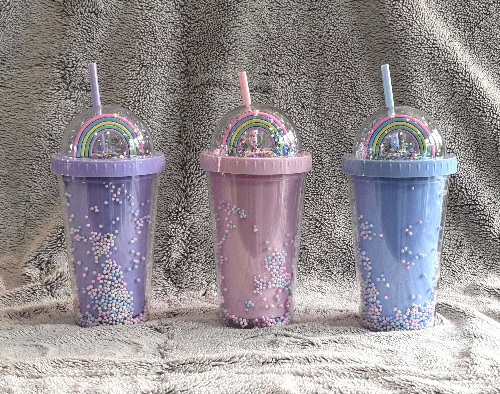 Rainbow Dome Lid With Straw 450ml Rainbow Dome Lid Cup With Straw 450ml